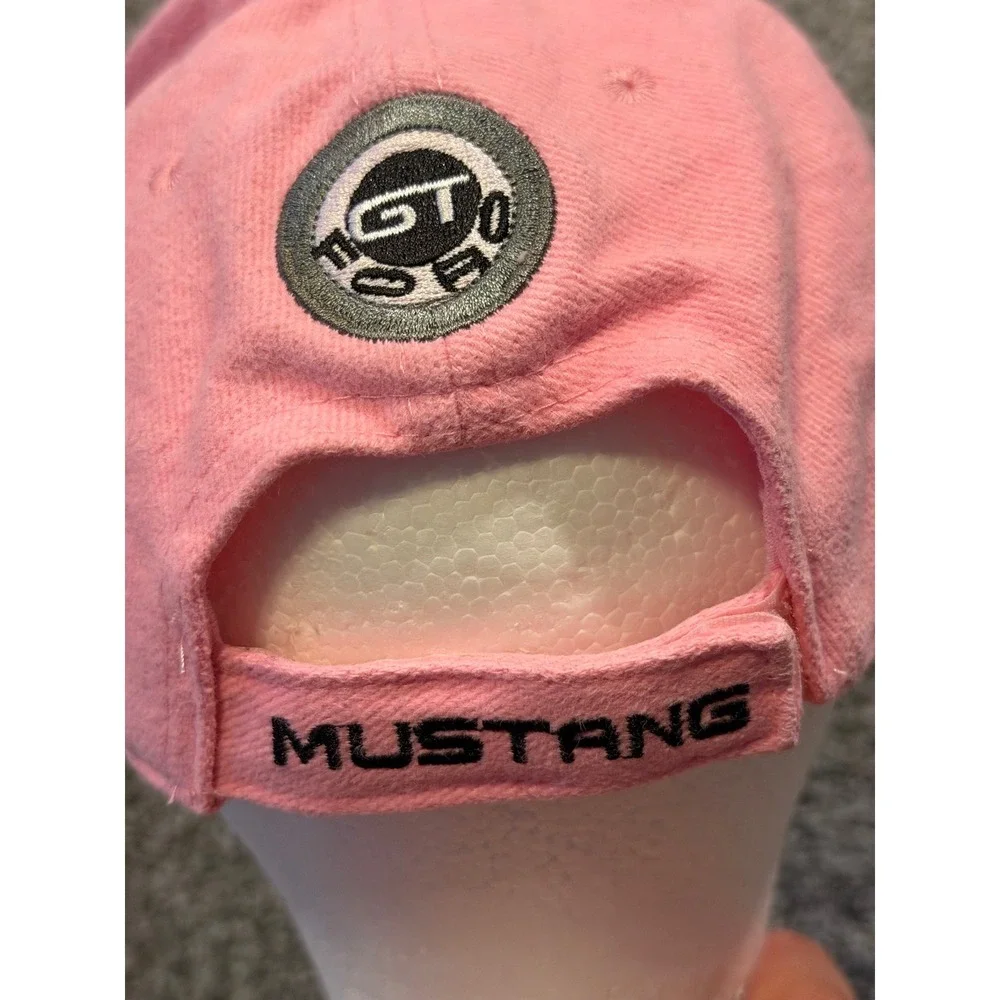 Ford Hat Womens OS Pink Mustang GT Baseball Cap Adjustable Logo Embroidered *